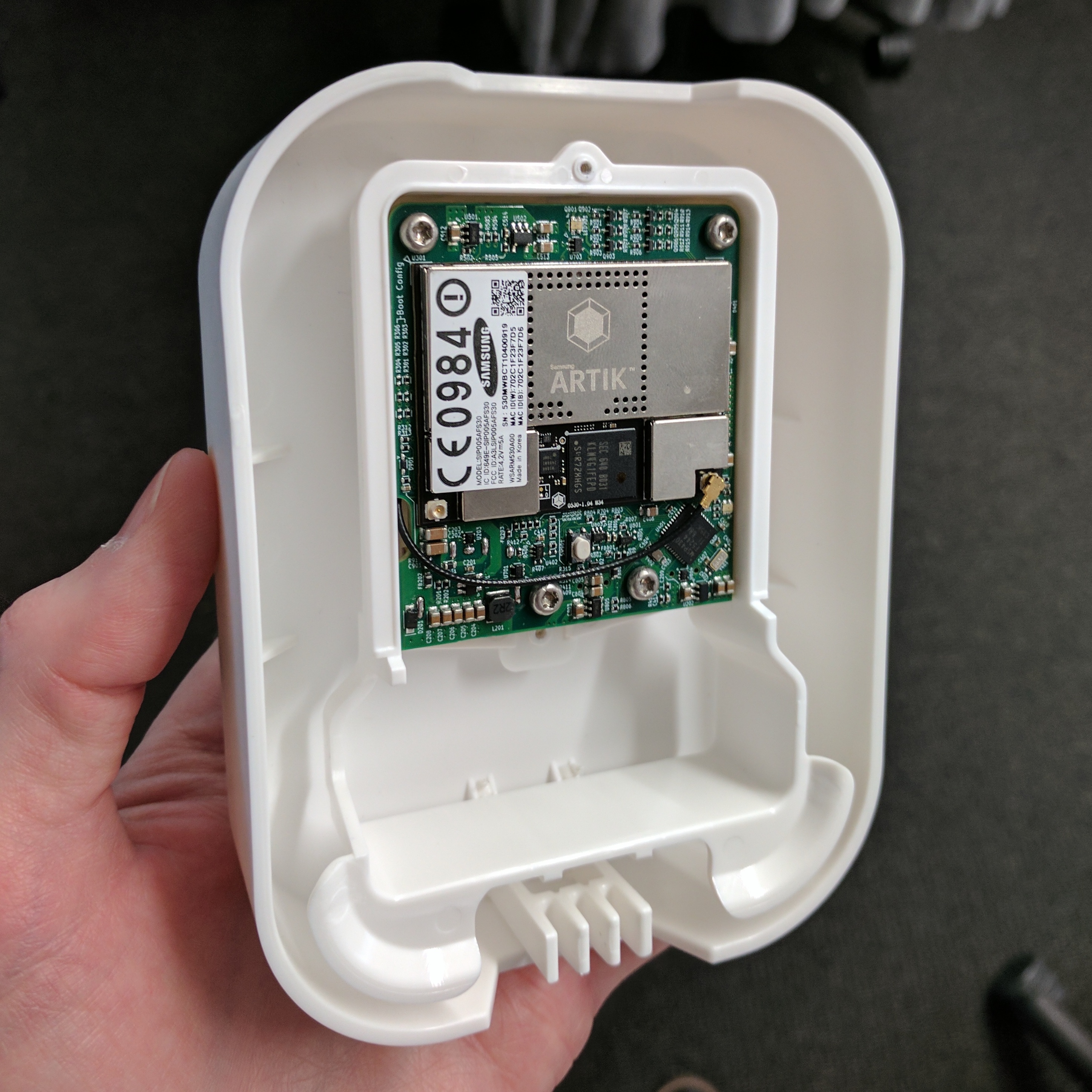 Whisker Labs Hub, PCBA in production plastics